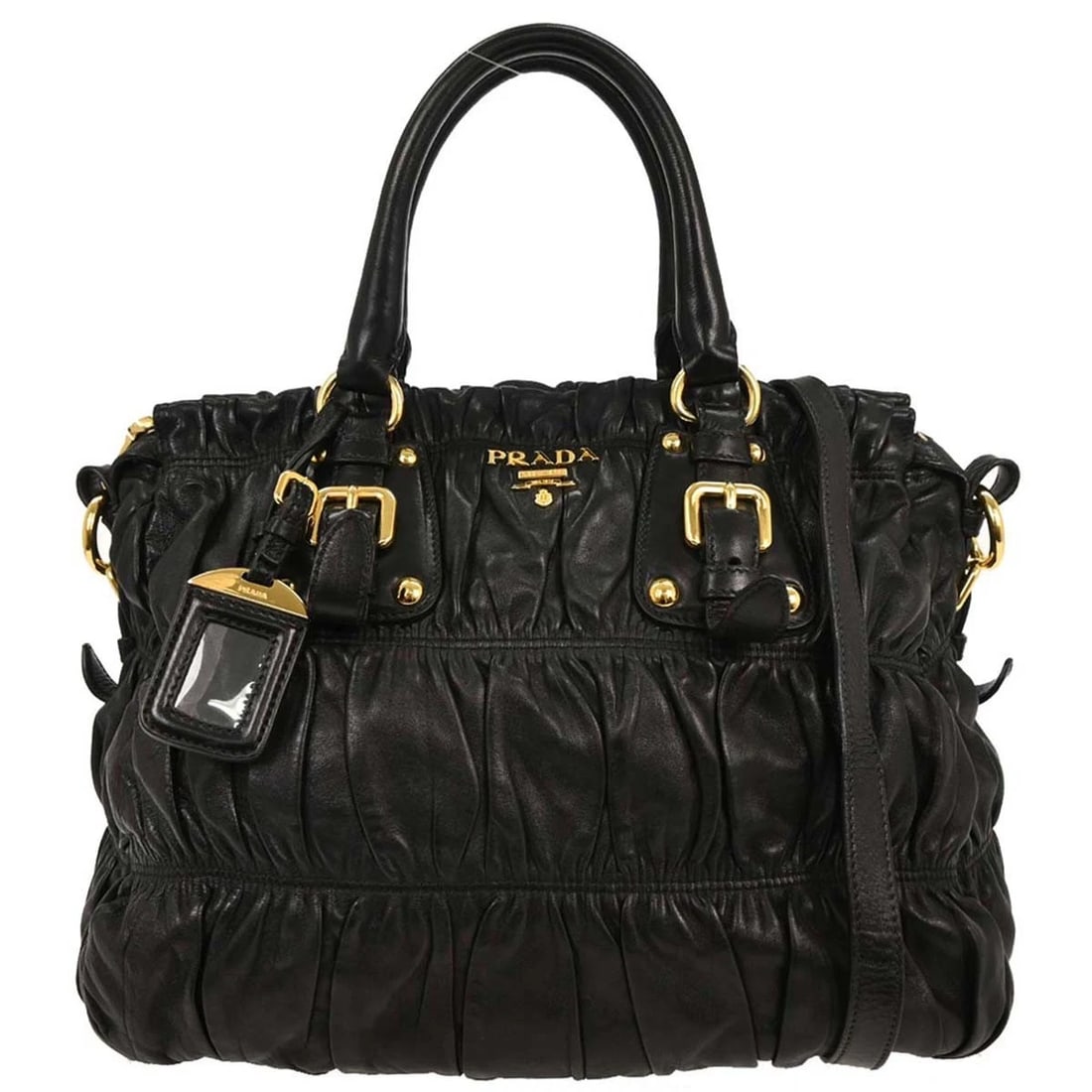 PRADA BLACK 2WAY TOTE BAG (1 of 5)