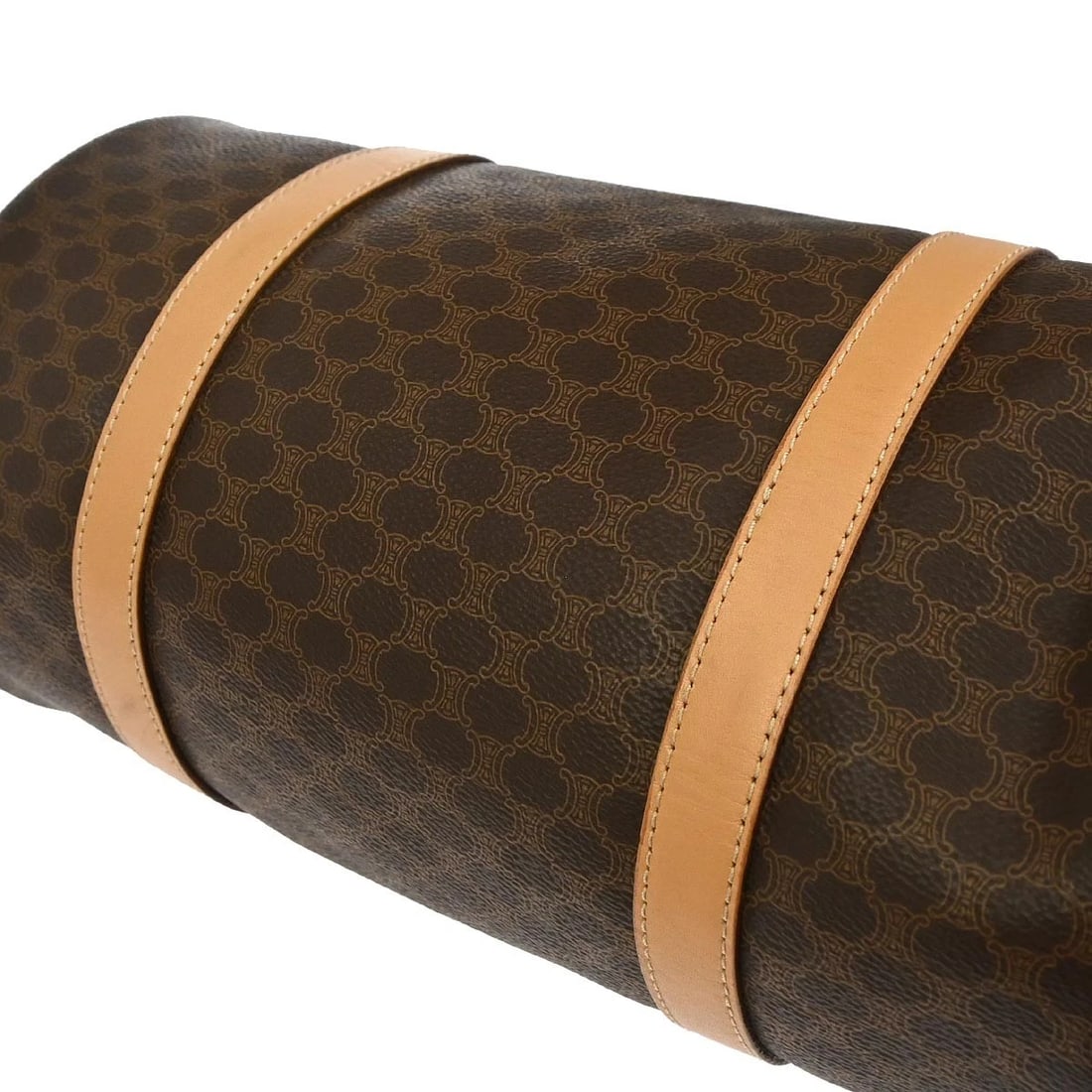 CELINE BROWN MACADAM HANDBAG - 6