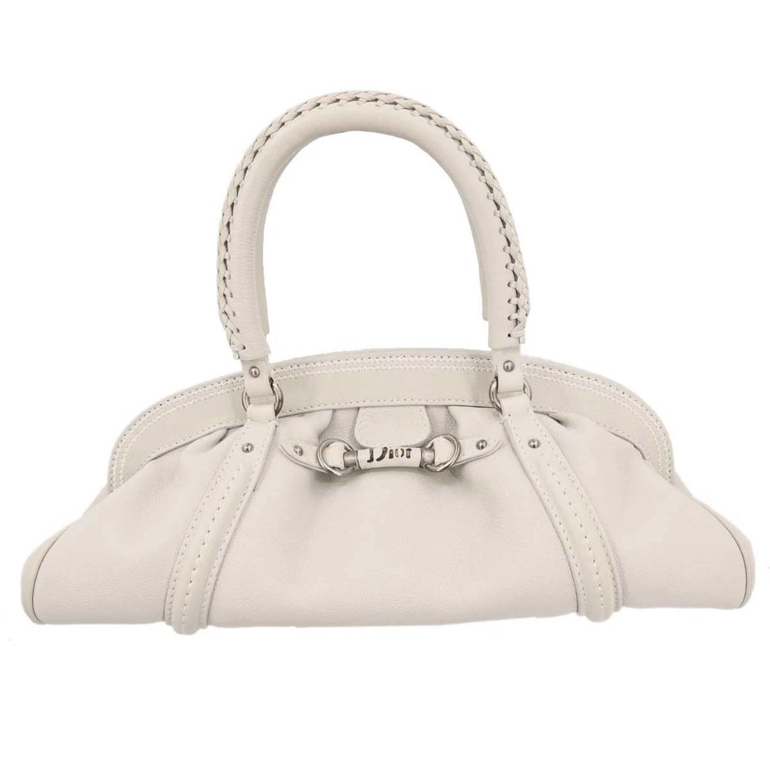 CHRISTIAN DIOR OFF-WHITE LEATHER HANDBAG (1 of 4)