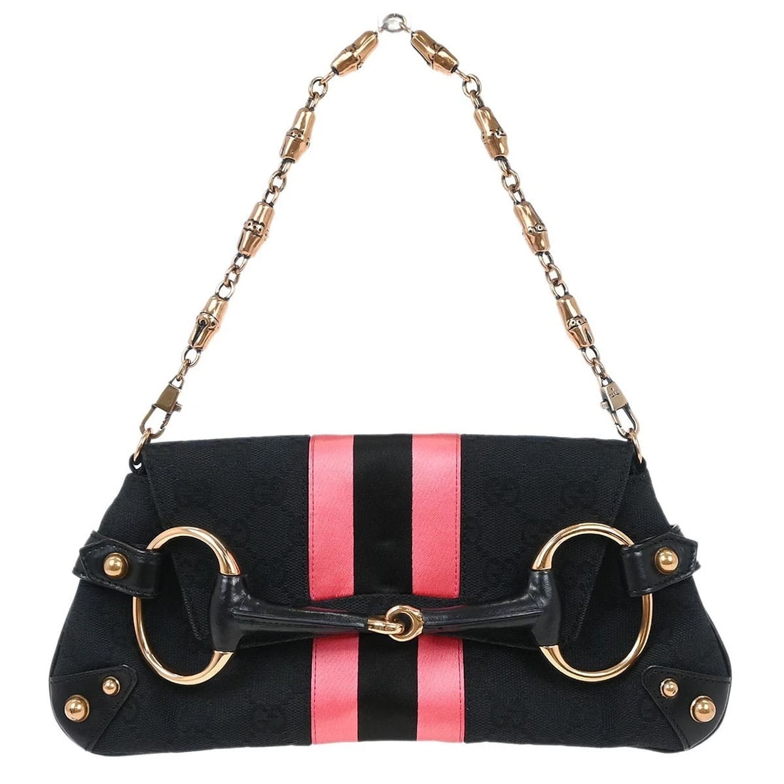 GUCCI BLACK CANVAS GG HANDBAG (1 of 6)