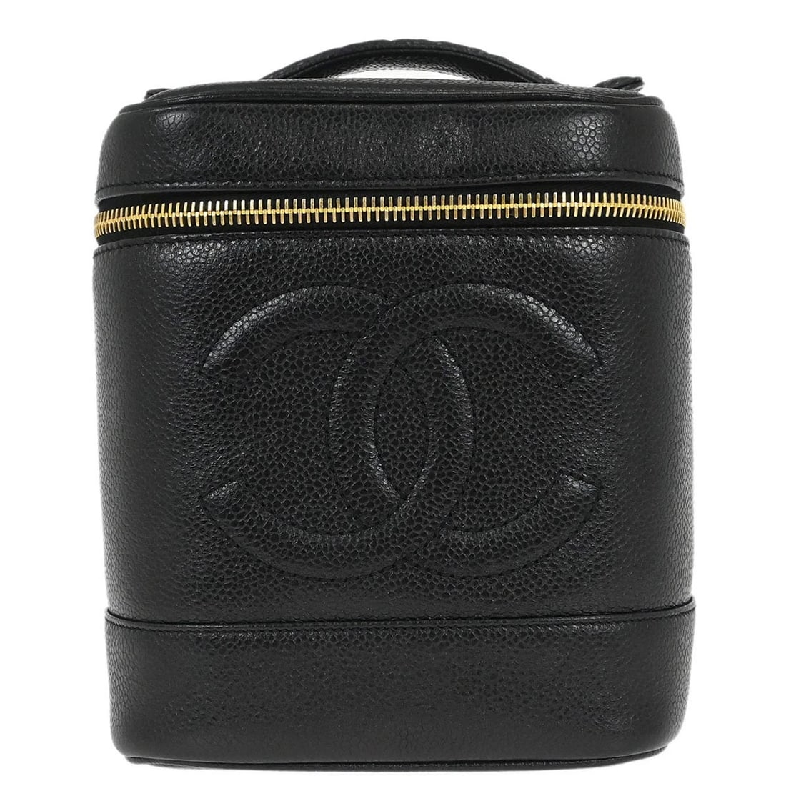 CHANEL BLACK CALFSKIN TIMELESS VANITY HANDBAG (1 of 6)