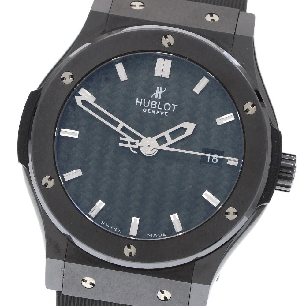 HUBLOT CLASSIC FUSION BLACK MAGIC AUTOMATIC WATCH WRIST WATCH: HUBLOT Classic fusion black magic Automatic Watch Wrist Watch Brand: HUBLOT Type: Wristwatch Material: Band Material rubber, Case Material ceramic Color: Band Color black, Case Color black,