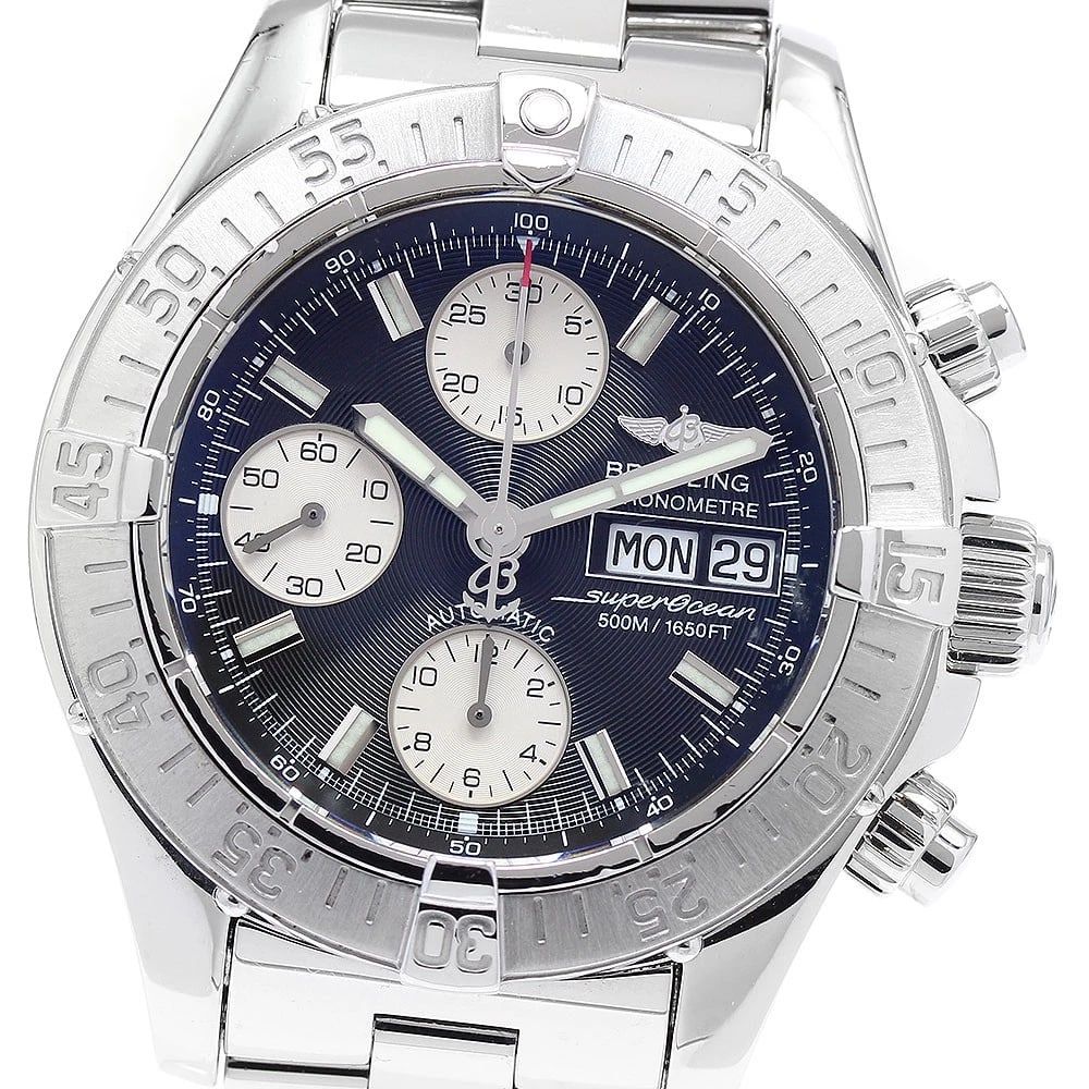BREITLING SUPER OCEAN CHRONOGRAPH DAY DATE AUTOMATIC WATCH WRIST WATCH (1 of 5)