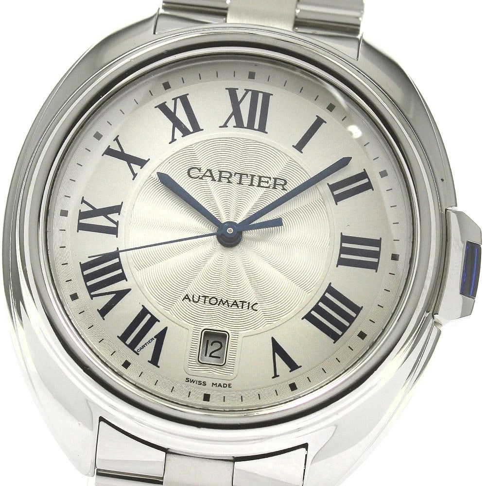 CARTIER CRES DATE SILVER DIAL AUTOMATIC WATCH WRIST WATCH (1 of 3)