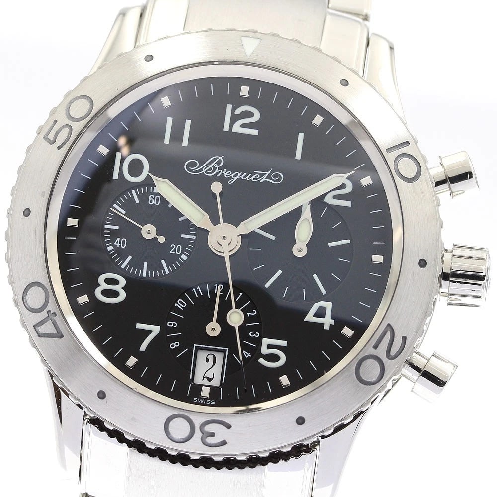 BREGUET TRANSATLANTIC TYPE DATE CHRONOGRAPH AUTOMATIC WATCH WRIST WATCH (1 of 5)