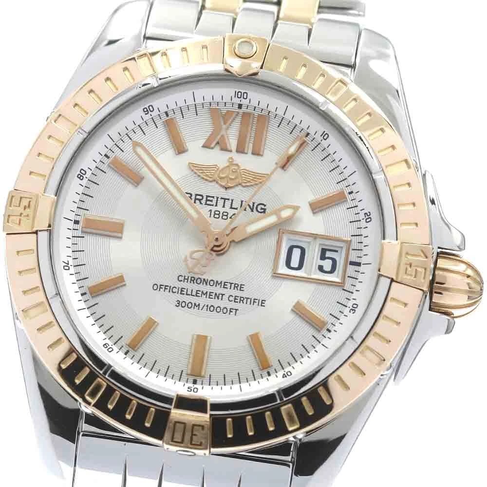 BREITLING WINDRIDER COCKPIT DATE SILVER DIAL AUTOMATIC WATCH WRIST WATCH (1 of 3)