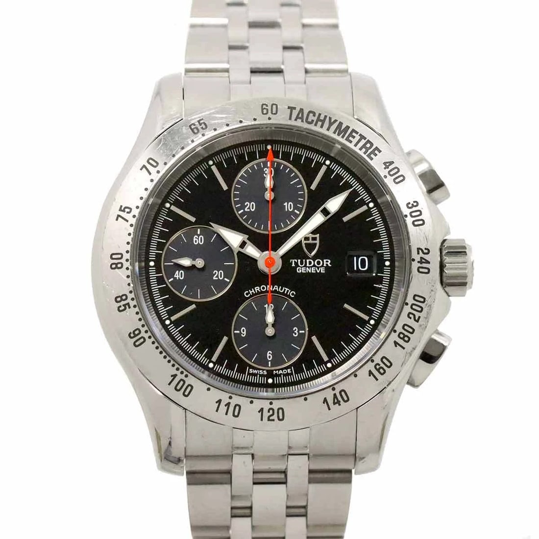 TUDOR CHRONOTIC CHRONOGRAPH WATCH BLACK DIAL AUTOMATIC WRIST WATCH (1 of 6)