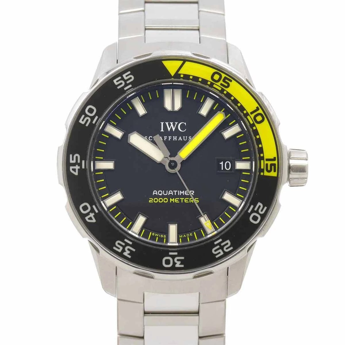 IWC AQUA TIMER AUTOMATIC BLACK DIAL WATCH WRIST WATCH: IWC Aqua Timer Automatic Black Dial Watch Wrist Watch Brand: IWC Type: Wristwatch Material: Stainless steel Color: Black Dial Size: Case Size Length 51mm(included lag) Width 46mm(not included crow