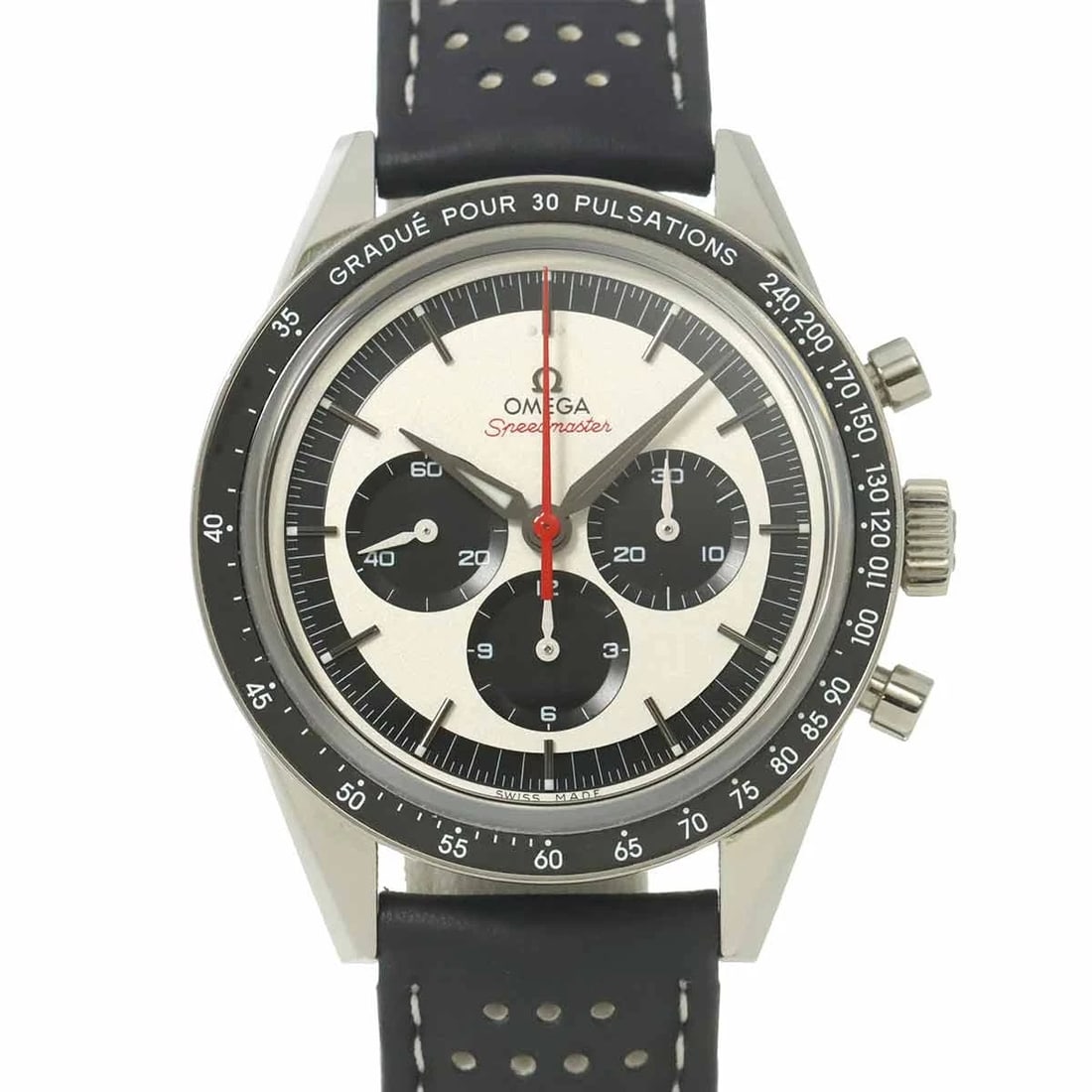 OMEGA SPEEDMASTER MOON WATCH SILVER BLACK DIAL WRIST WATCH (1 of 4)