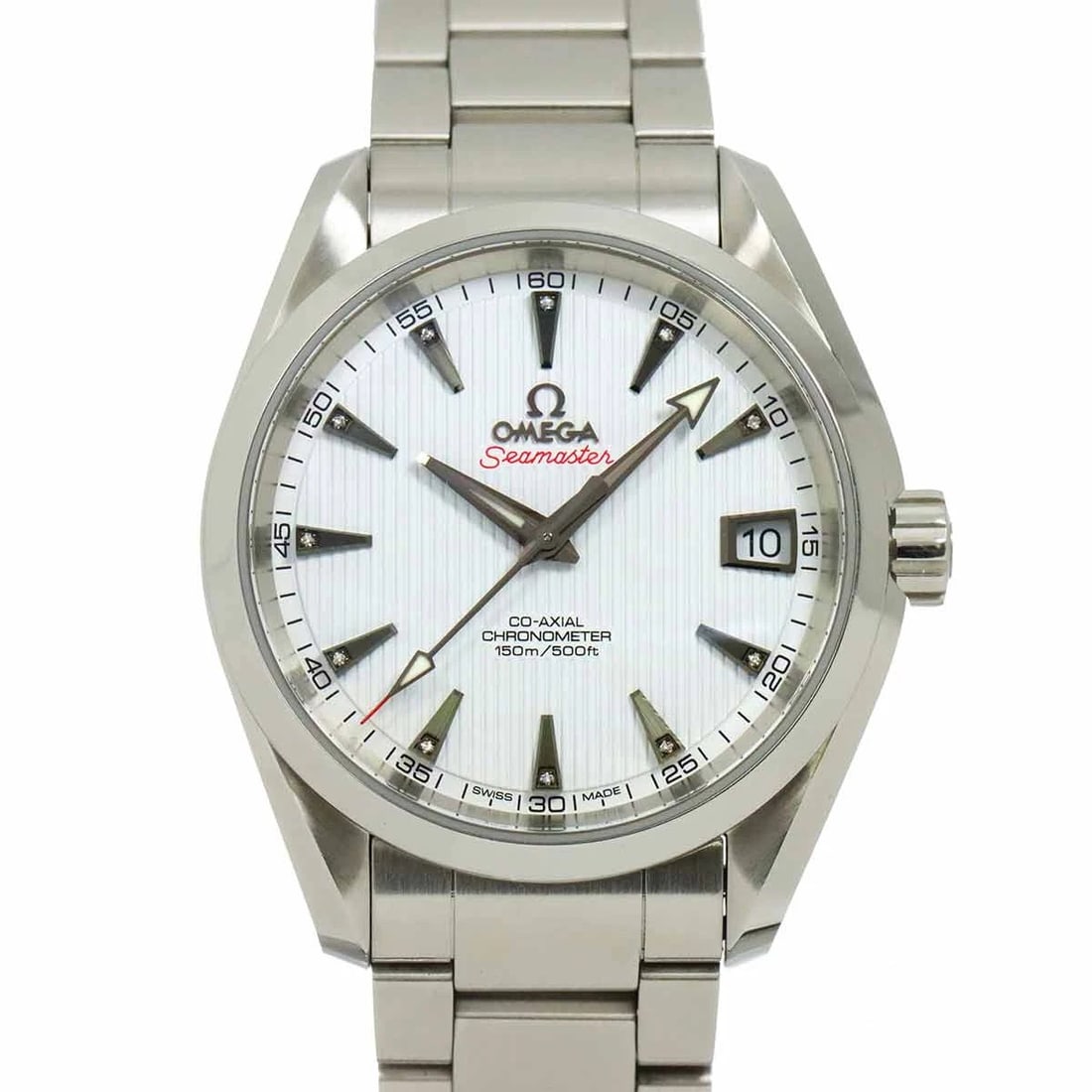 OMEGA SEAMASTER AQUA TERRA CO-AXIA WHITE DIAL WRIST WATCH (1 of 3)