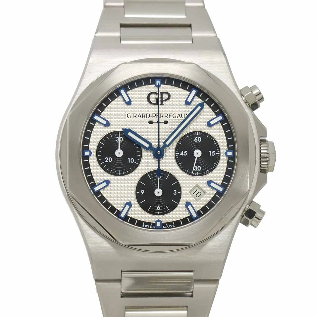 GIRARD PERREGAUX LAUREATO AUTOMATIC SILVER DIAL WATCH WRIST WATCH: GIRARD PERREGAUX LAUREATO Automatic Silver Dial Watch Wrist Watch Brand: GIRARD PERREGAUX Type: Wristwatch Material: Stainless steel Color: Silver Dial Size: Case Size Length 50mm(included