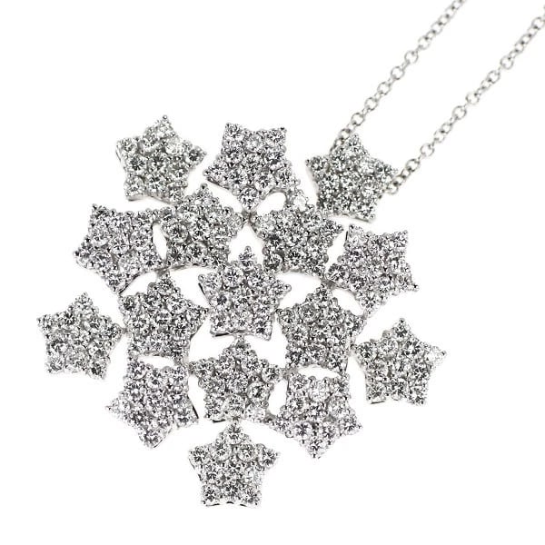 PASQUALE BRUNI K18WG DIAMOND SAPPHIRE PENDANT NECKLACE: Pasquale Bruni K18WG Diamond Sapphire Pendant Necklace Brand: None Type/Style: Pendant Necklace Material: Metal Purity K18, Metal Gold, Main Stone/Creation Natural Color: None Size: Necklace: