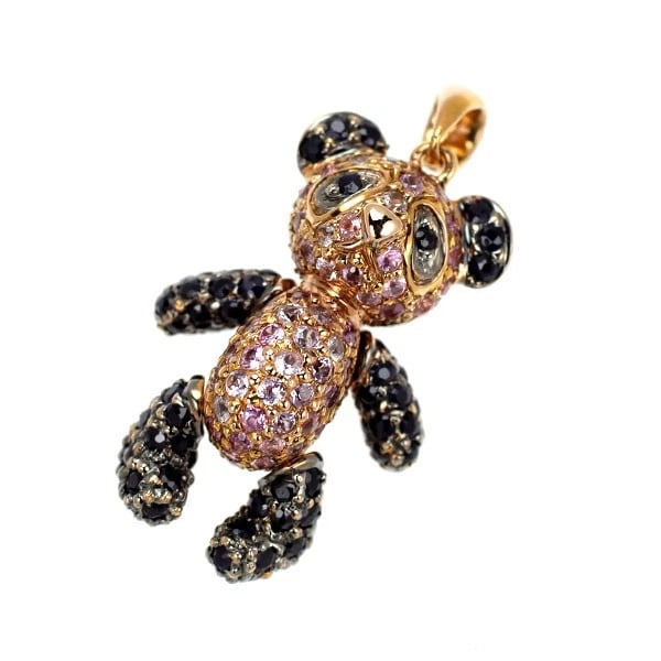K18PG SAPPHIRE PENDANT TOP: K18PG sapphire pendant top Brand: None Type/Style: pendant top Material: Metal Purity K18, Metal Gold, Main Stone/Creation sapphires Color: None Size: Length/Width/Diameter23.8 Accessories: