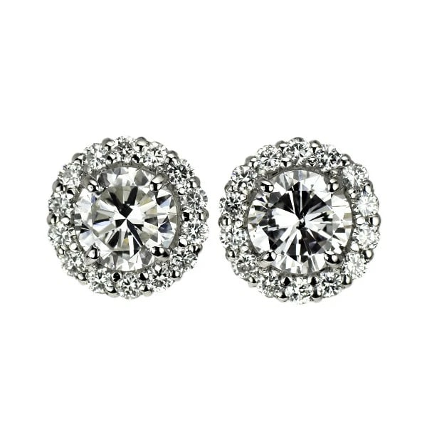 BRAND NEW PT950/ PT900 DIAMOND EARRINGS (1 of 2)