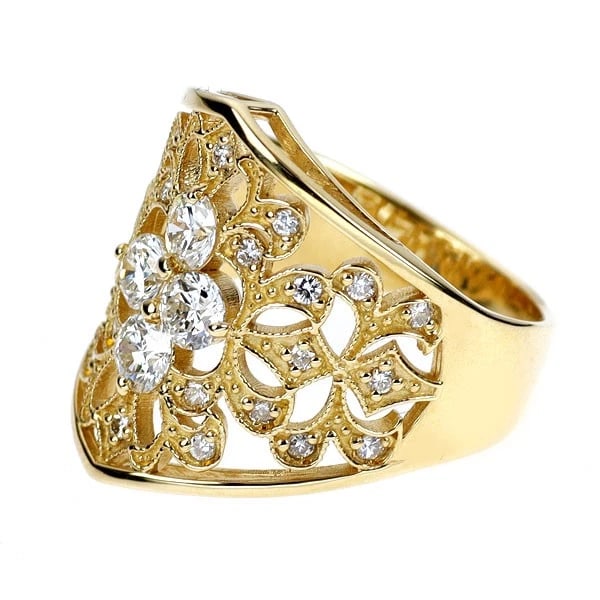 K18YG DIAMOND RING - 2