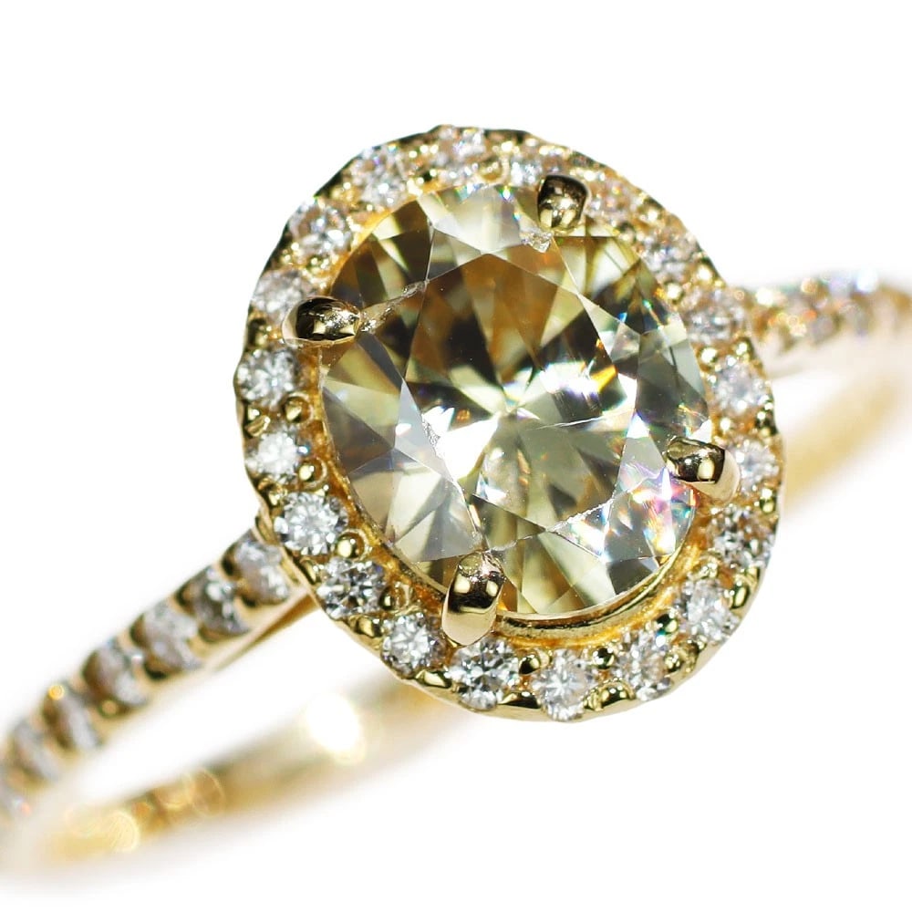 BRAND NEW K18YG RARE CATHETERITE DIAMOND RING: Brand New K18YG Rare Catheterite Diamond Ring Brand: None Type/Style: Ring Material: Metal Purity K18, Metal Gold, Main Stone/Creation None Color: None Size: 6 US Accessories: None