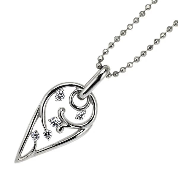 STAR SAND PT900/ PT850 DIAMOND PENDANT NECKLACE: Star Sand Pt900/ Pt850 Diamond Pendant Necklace Brand: None Type/Style: Pendant Necklace Material: Metal Purity 850, Metal Platinum, Main Stone/Creation Natural Color: None Size: Necklace: