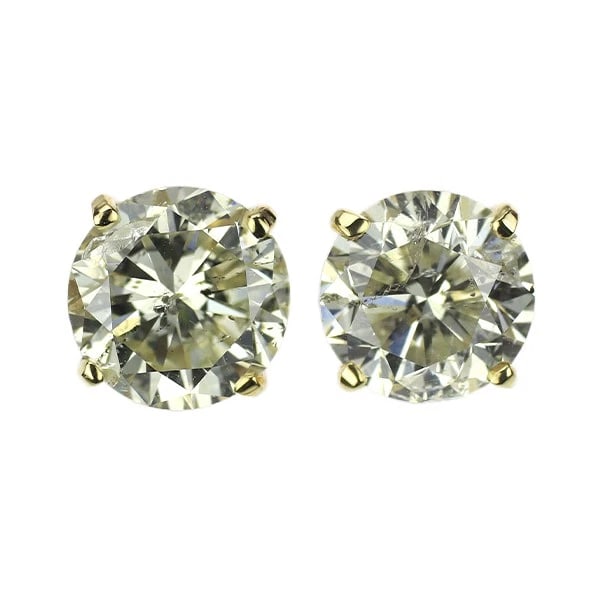 BRAND NEW K18YG DIAMOND EARRINGS: Brand New K18YG Diamond Earrings Brand: None Type/Style: piercing Material: Metal Purity None, Metal K18YG, Main Stone/Creation Natural Color: None Size: Length/Width/Diameter7.4 Accessories: