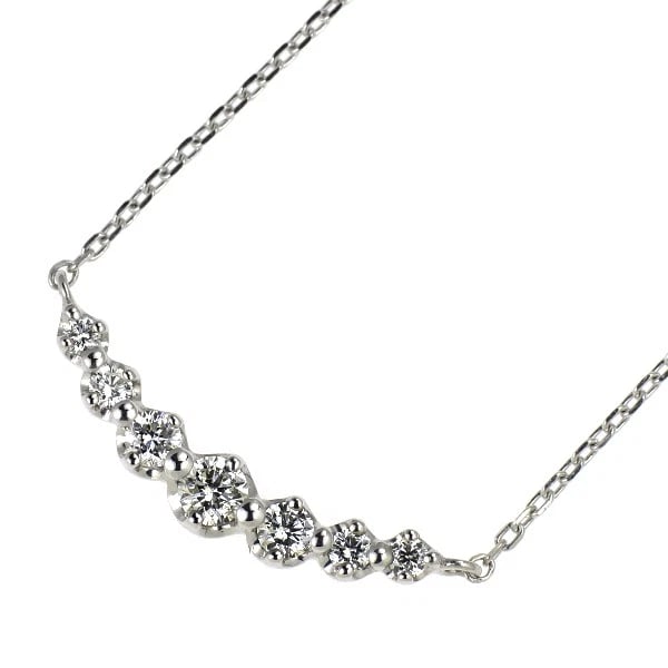 4? K18WG DIAMOND PENDANT NECKLACE (1 of 2)