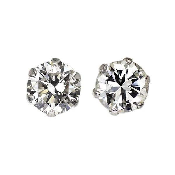 BRAND NEW PT900 DIAMOND EARRINGS: Brand New Pt900 Diamond Earrings Brand: None Type/Style: piercing Material: Metal Purity 900, Metal Platinum, Main Stone/Creation Natural Color: None Size: Length/Width/Diameter4.4 