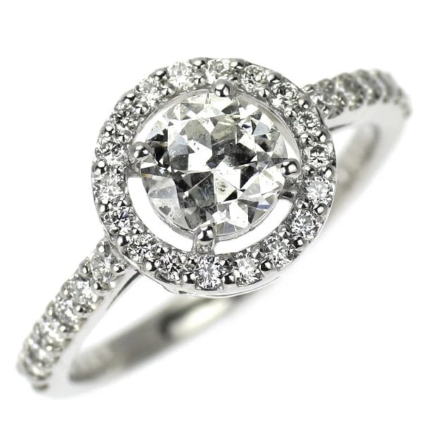 BRAND NEW PT950 CIRCULAR BRILLIANT CUT DIAMOND RING (1 of 3)