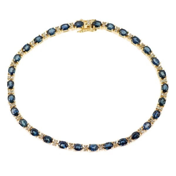 K18YG SAPPHIRE DIAMOND BRACELET (1 of 2)