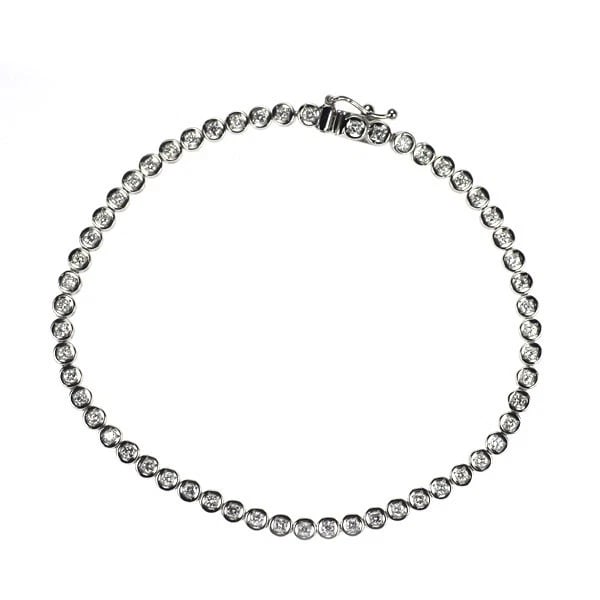 PT850 DIAMOND TENNIS BRACELET: Pt850 diamond tennis bracelet Brand: None Type/Style: bracelets Material: Metal Purity 850, Metal Platinum, Main Stone/Creation Natural Color: None Size: Necklace: Chain Length 18 