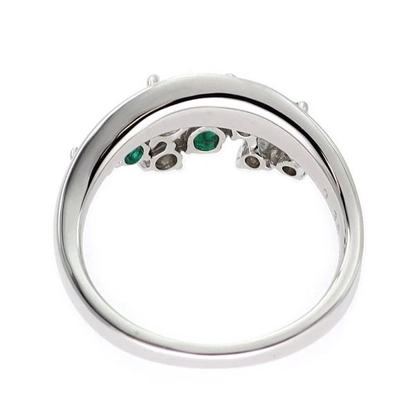 K18WG EMERALD DIAMOND RING - 2
