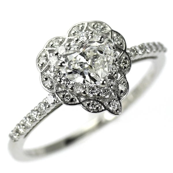 BRAND NEW PT950 HEART SHAPE DIAMOND RING: Brand New Pt950 Heart Shape Diamond Ring Brand: None Type/Style: Ring Material: Metal Purity 950, Metal Platinum, Main Stone/Creation Natural Color: None Size: 6 US Accessories: None
