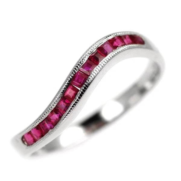 K18WG RUBY RING - AUTH FREE SHIPPIN: K18WG ruby ring - Auth free shippin Brand: None Type/Style: Ring Material: Metal Purity K18, Metal Gold, Main Stone/Creation Ruby Color: White Gold Size: 6 US Accessories: None Accessories