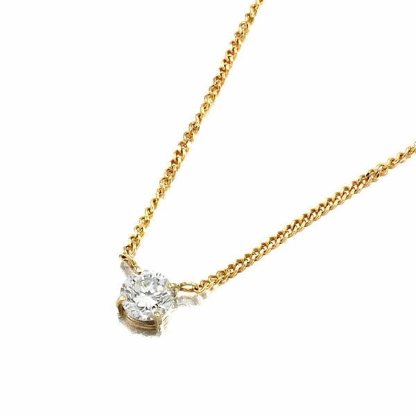 18K YELLOW GOLD DIAMOND NECKLACE: 18K Yellow Gold Diamond Necklace Brand: Unbranded Type/Style: Necklace Material: K18YG, Main Stone/Creation Natural Color: Gold Size: Length: Approx. 41cm Top: Diameter approx. 5mm 