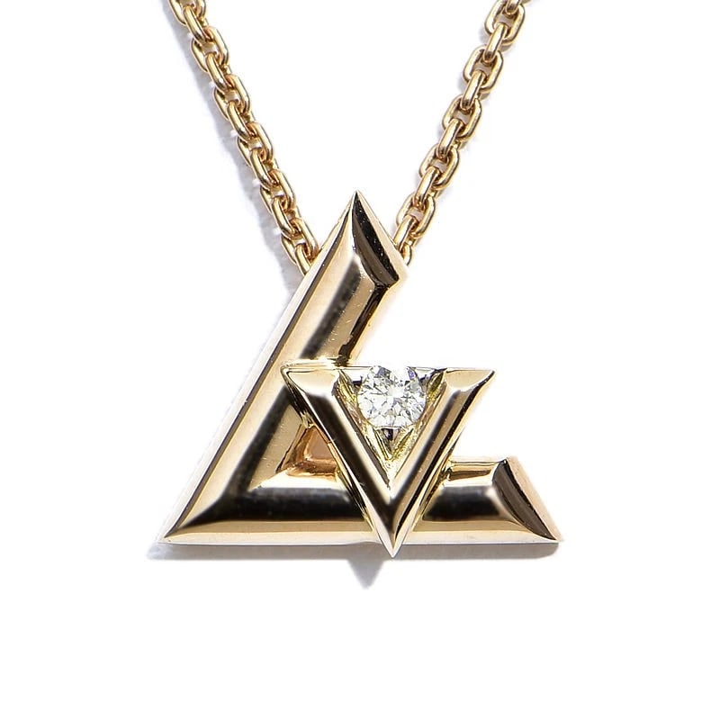 LOUIS VUITTON PENDANT LV VOLT ONE PM 18K PG DIAMOND NECKLACE (1 of 4)