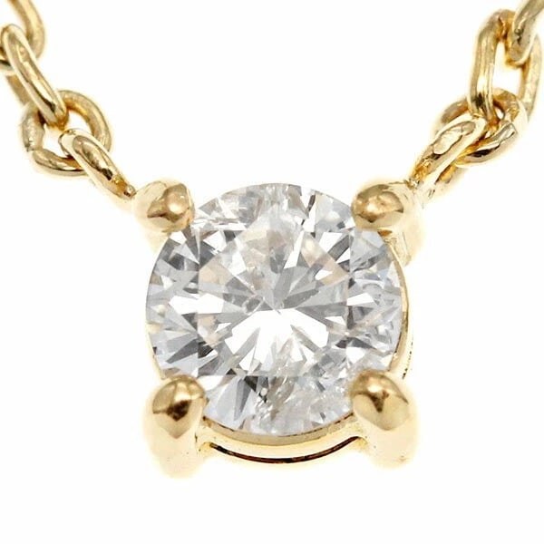 18K YG DIAMOND NECKLACE YELLOW GOLD: 18K YG Diamond Necklace Yellow Gold Brand: Unbranded Type/Style: Necklace Material: K18YG, Main Stone/Creation Natural Color: Gold Size: Length: Approx. 42cm Top: Approx. W4mm x H4mm 