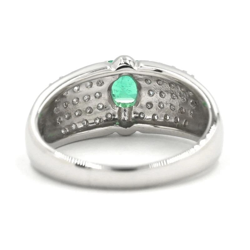 EMERALD RING DIAMOND PAVE - 2