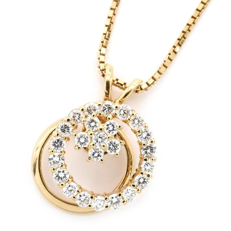 NATURAL DIAMOND NECKLACE 18K YG: Natural Diamond Necklace 18K YG Brand: Unbranded Type/Style: Necklace Material: 18K Yellow Gold, Main Stone/Creation Natural Color: Gold Size: Effective length 36.5cm/40.5cm Chain width 0.9mm