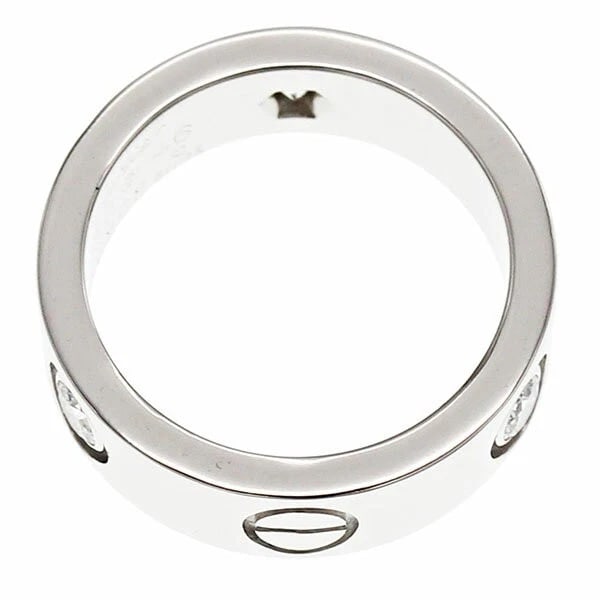 CARTIER LOVE RING 3 DIAMONDS 18K WHITE GOLD: Cartier Love Ring 3 Diamonds 18K White Gold Brand: Cartier Type/Style: Ring Material: K18WG, Main Stone/Creation natural Color: Gold Size: 3.5US Accessories: None Accessories Notice: When