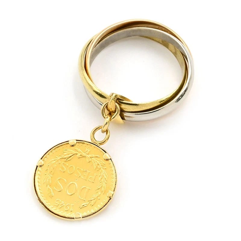 MEXICAN 2 PESO EAGLE COIN RING - 2