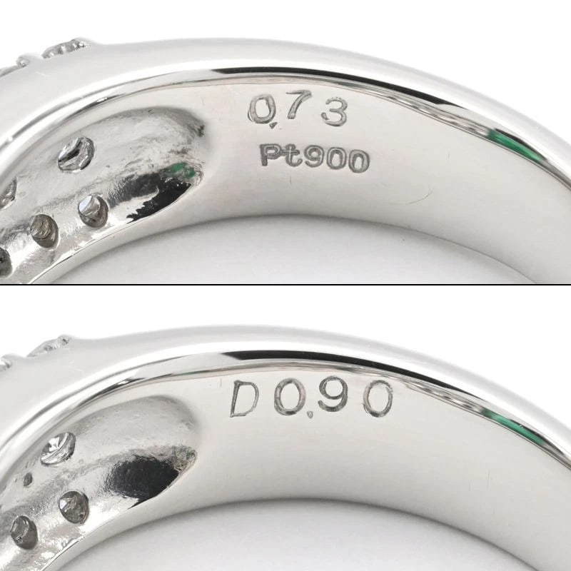 EMERALD RING PT900 DIAMOND EMERALD - 2