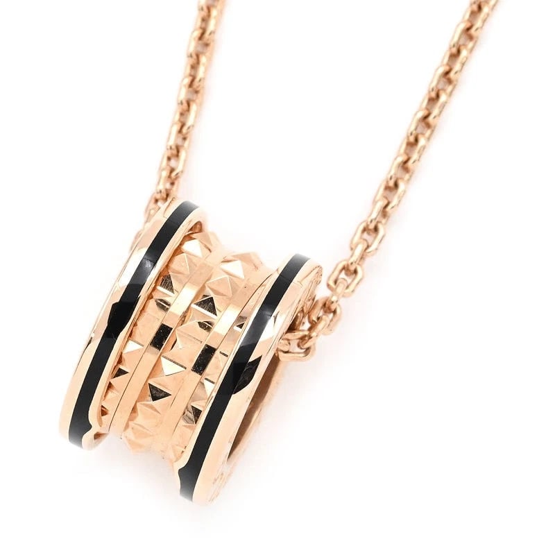 BVLGARI B-ZERO1 ROCK NECKLACE 18K PG BLACK: Bvlgari B-Zero1 Rock Necklace 18K PG Black Brand: Bvlgari Type/Style: Necklace Material: K18PG, Main Stone/Creation Gold Color: Gold Size: Effective length 38cm/41cm/45cm Chain width 1.7mm