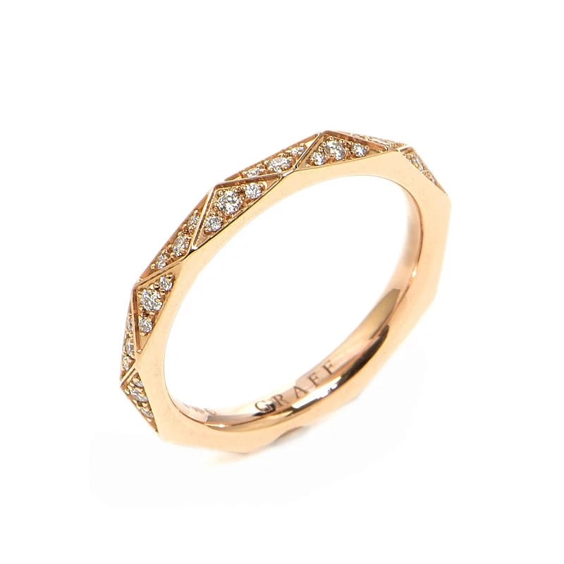 LAWRENCE SIGNATURE DIAMOND BAND 18K RG RING (1 of 2)