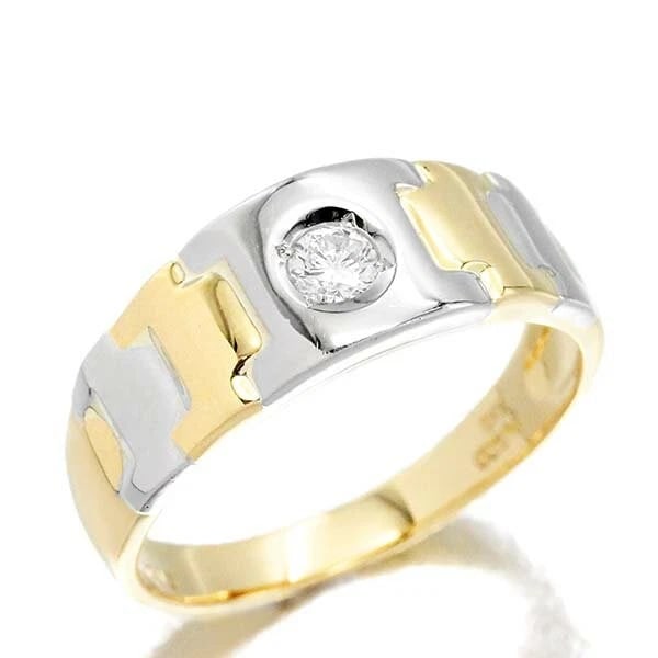 18K YG/PLATINUM DIAMOND RING: 18K YG/Platinum Diamond Ring Brand: Unbranded Type/Style: Ring Material: K18YG, Main Stone/Creation Natural Color: Silver Size: 8.25 US Accessories: None Accessories Notice: When purchasing