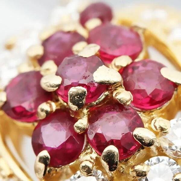 POLA 18K YG RUBY DIAMOND RING - 2