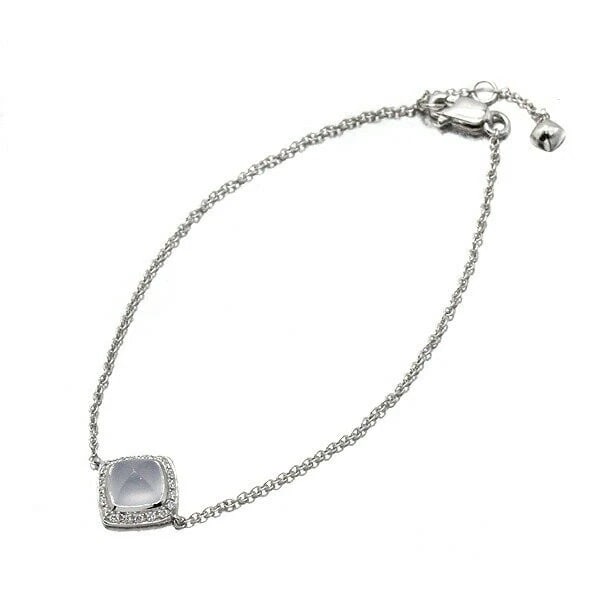 FRED PAIN DE SUCRE 18K WG CHALCEDONY BRACELET: Fred Pain de Sucre 18K WG Chalcedony Bracelet Brand: Fred Type/Style: Bracelet Material: 18kWG, Main Stone/Creation Chalcedony Color: Gold Size: Inner circumference: 15.5cm/16.5cm Top: 11mm 