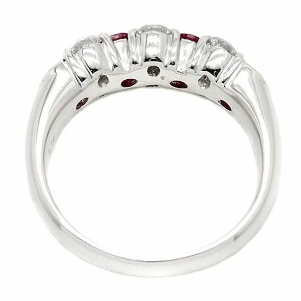 PLATINUM RUBY DIAMOND RING - 2