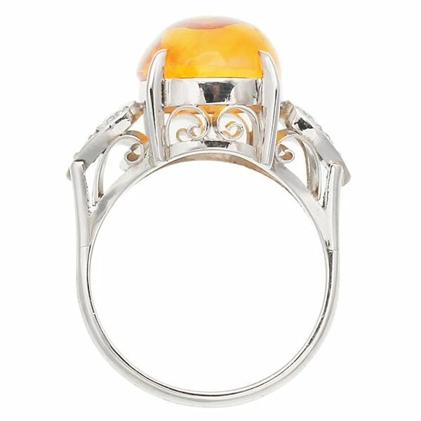 PLATINUM OPAL DIAMOND RING - 2