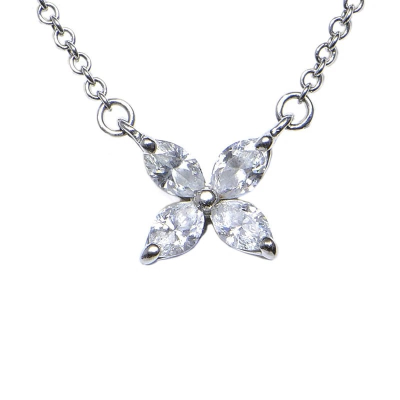TIFFANY & CO. VICTORIA SMALL PLATINUM DIAMOND NECKLACE: Tiffany & Co. Victoria Small Platinum Diamond Necklace Brand: Tiffany & Co. Type/Style: Necklace Material: Pt950, Main Stone/Creation natural Color: Silver Size: Effective length 40cm, chain