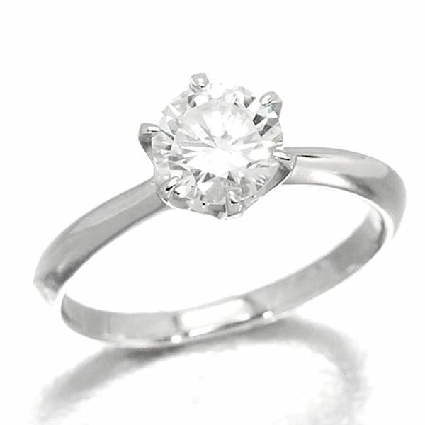 PLATINUM PRONG DIAMOND RING (1 of 2)