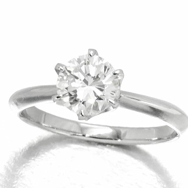PLATINUM PRONG DIAMOND RING - 2