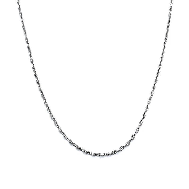 HERMES CHAIN D'ANCRE NECKLACE 18K: Hermes Chain d'Ancre Necklace 18K Brand: Hermes Type/Style: Necklace Material: 18KWG, Color: Silver Size: Effective length 40cm/38cm Chain width 1.8mm Accessories: None Accessories Notice: