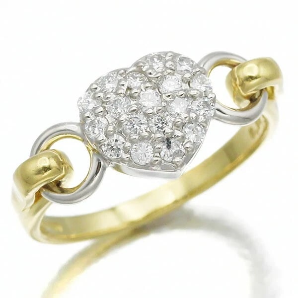 PLATINUM 18K YG HEART DIAMOND RING (1 of 3)